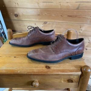 Brown Leather Oxfords Lace Up Dress Shoes Mens Size 9 Rockport